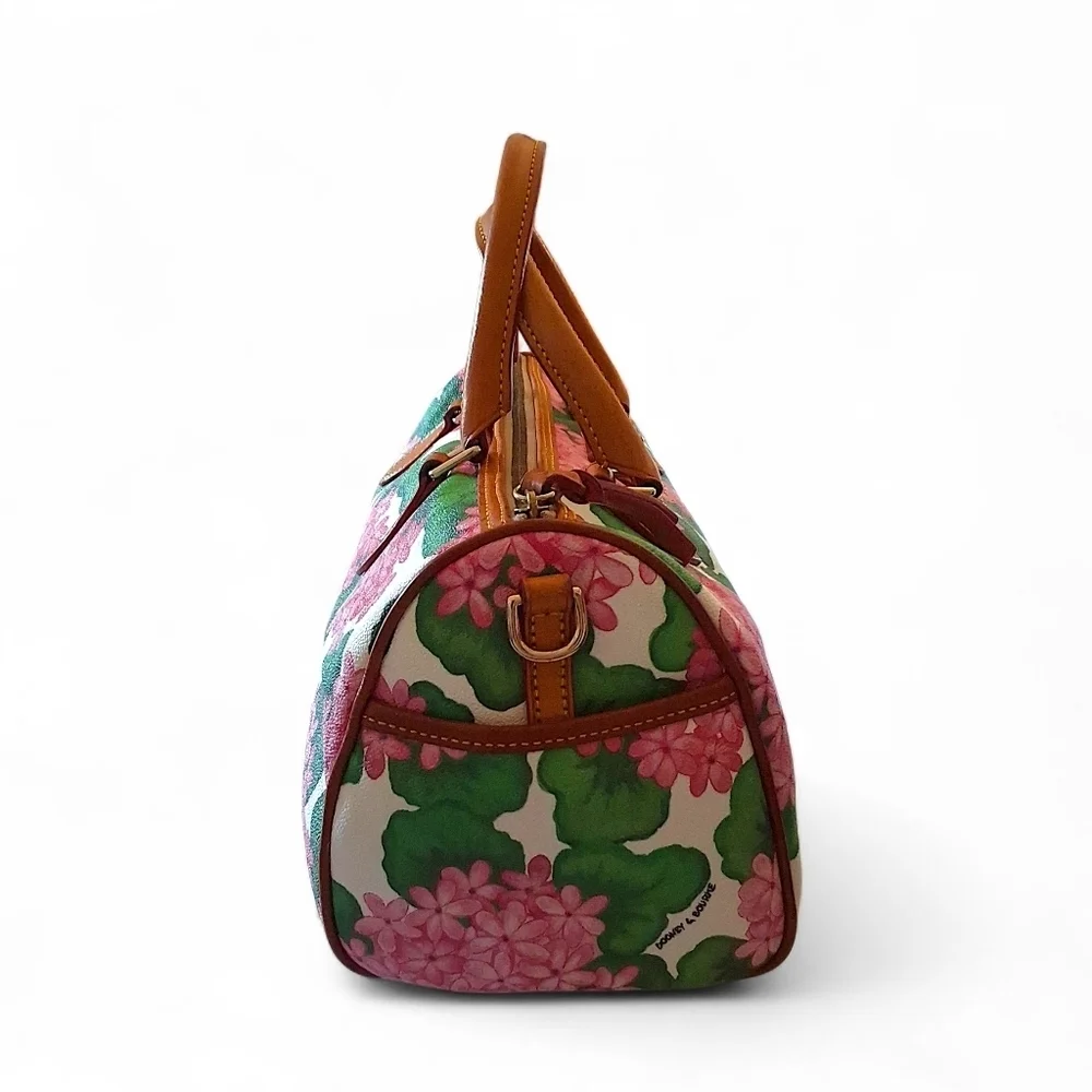 Dooney & Bourke Geranium Floral Satchel Boston Bag